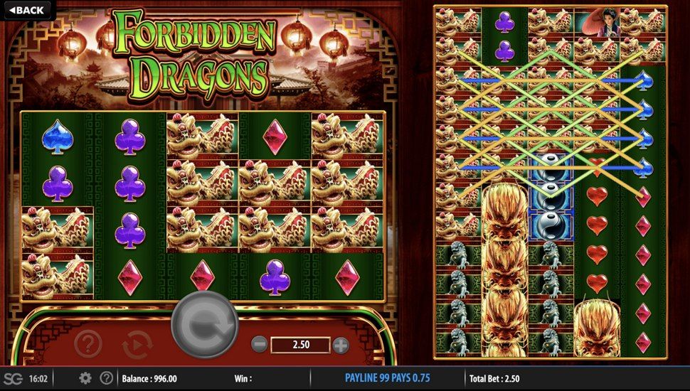 Forbidden Dragons slot Transferring wilds