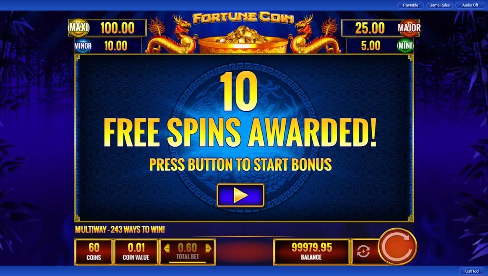 Fortune coin slot free spins