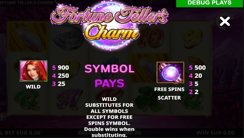 Fortune Teller’s Charm - payouts