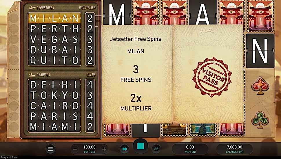 Frequent Flyer slot Jetsetter Free Spins