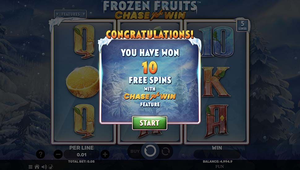 Frozen Fruits Chase N Win slot free spins