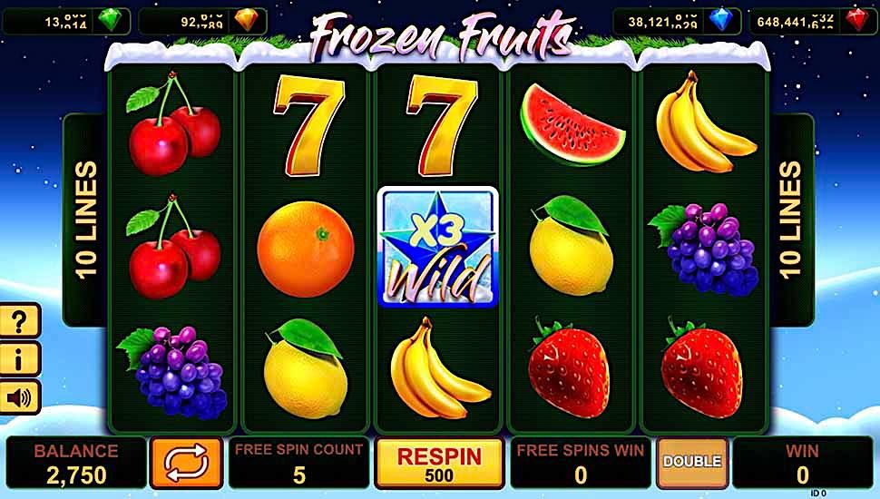 Frozen Fruits slot Walking Wilds and Respin