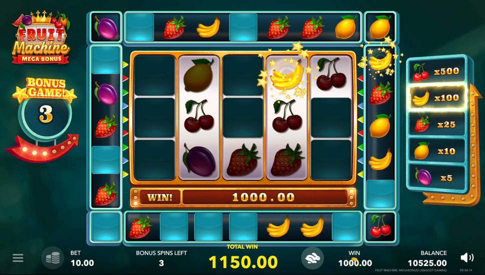 Fruit Machine Mega Bonus slot Bonus game