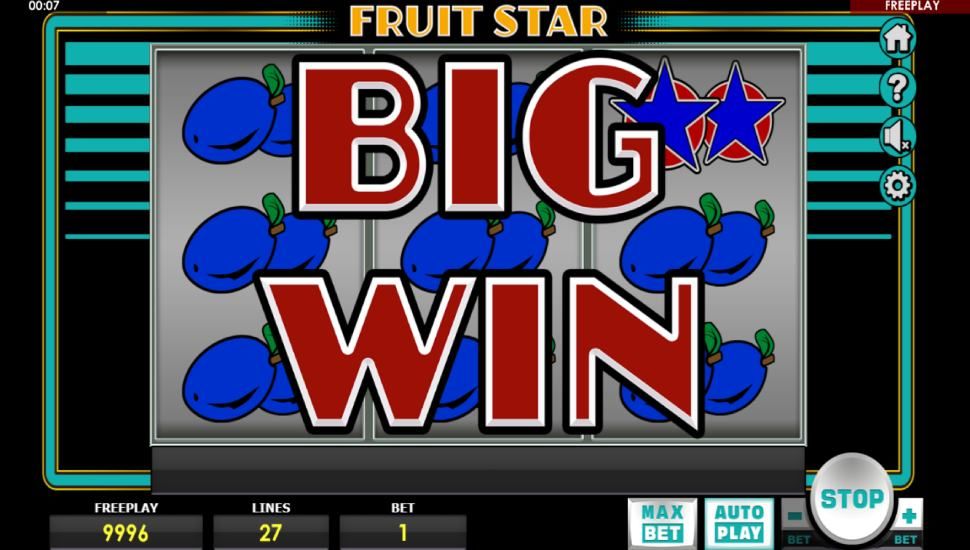 Fruit Star slot - big win