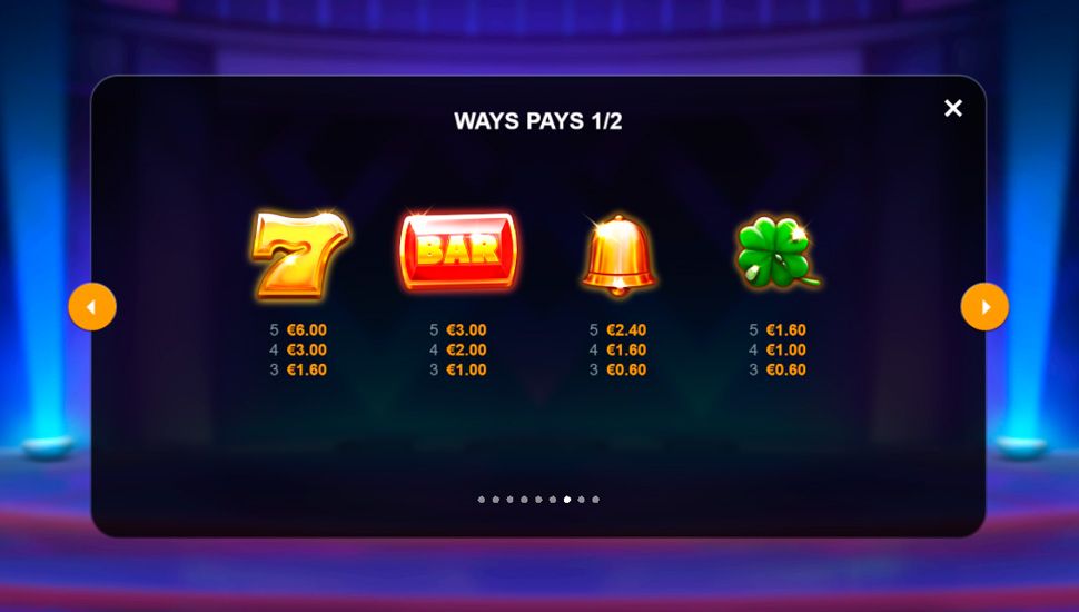 FruitMax Cashlinez slot paytable