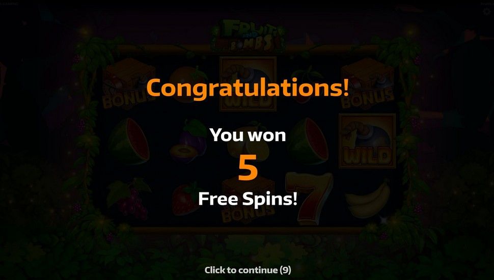 Fruits and Bombs slot free spins