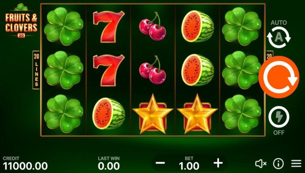 Fruits & Clovers 20 lines slot mobile