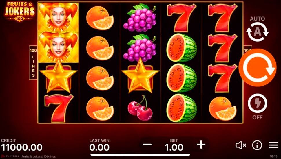 Fruits & Jokers: 100 lines slot mobile