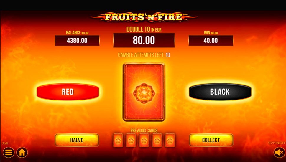 Fruits ‘N’ Fire slot - Gamble Feature