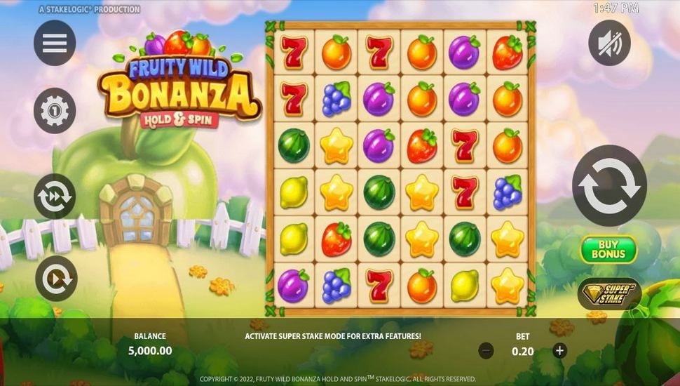 Fruity Wild Bonanza Hold & Spin Slot Mobile