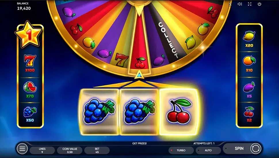 Fruletta slot Wheel of Fortune Bonus Game