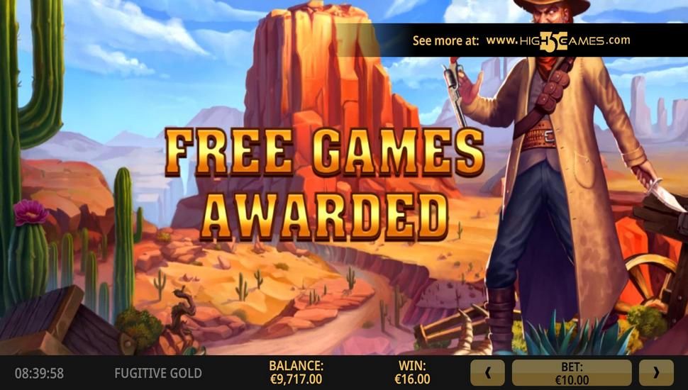 Fugitive Gold Slot - Free Spins