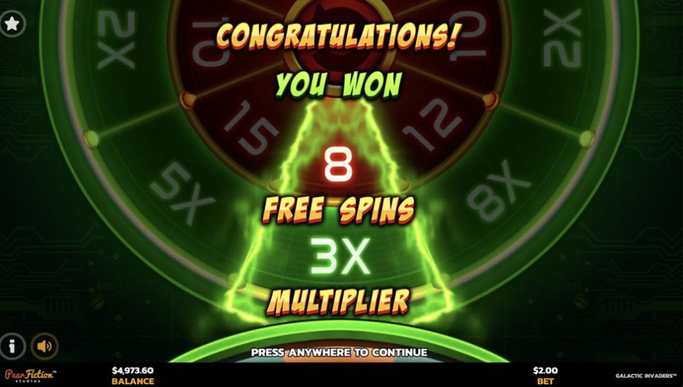 Galactic Invaders slot Free Spins