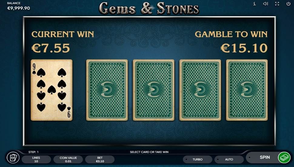Gems & Stones Slot - Card Gamble