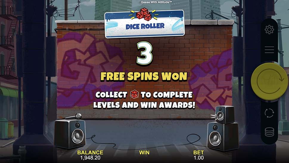 Geese With Attitude slot free spins Dice Roller