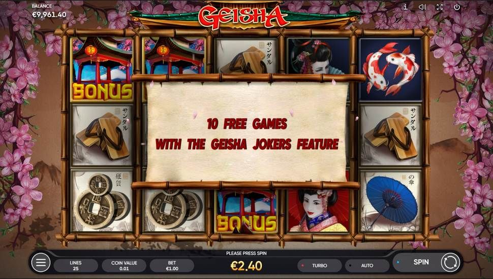 Geisha Slot - Free Spins
