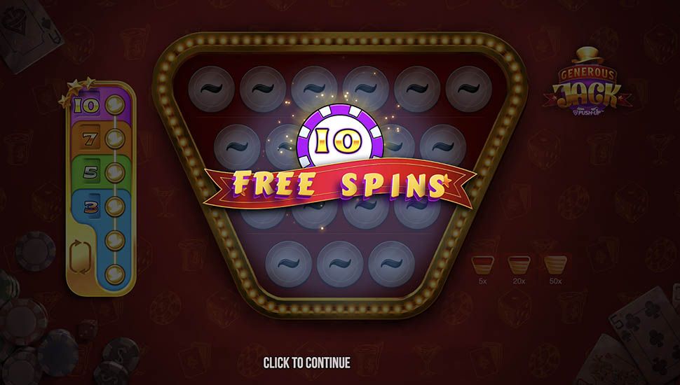 Generous Jack slot free spins