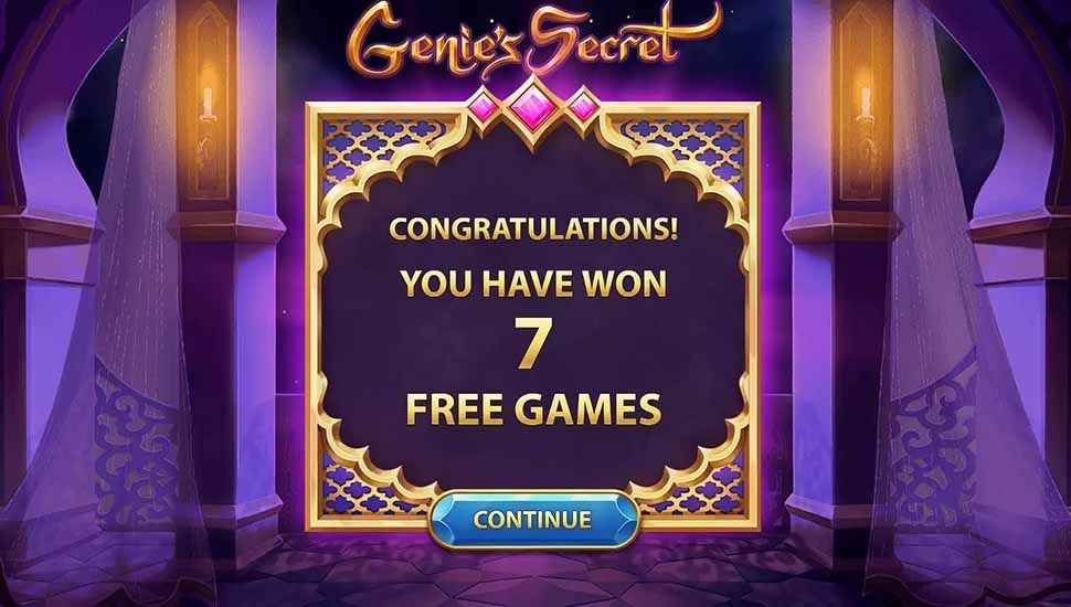 Genie’s Secret slot free spins
