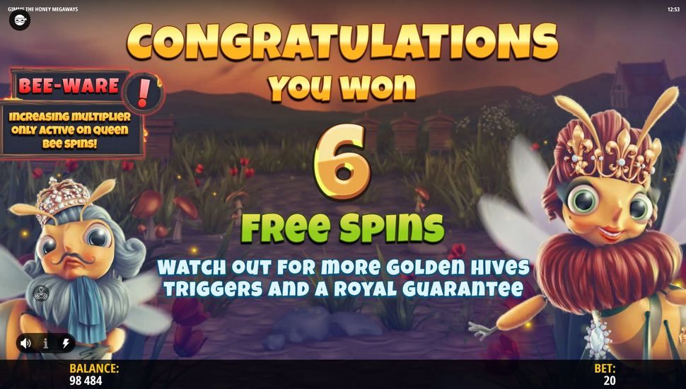 Gimme the Honey Megaways slot free spins
