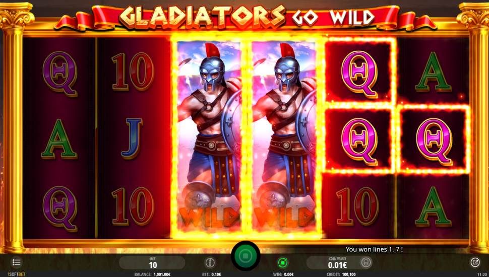 Gladiators Go Wild slot - feature