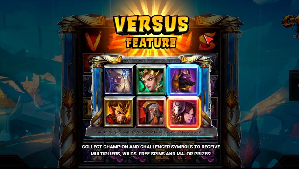 Gods VS Gigablox slot Versus Feature