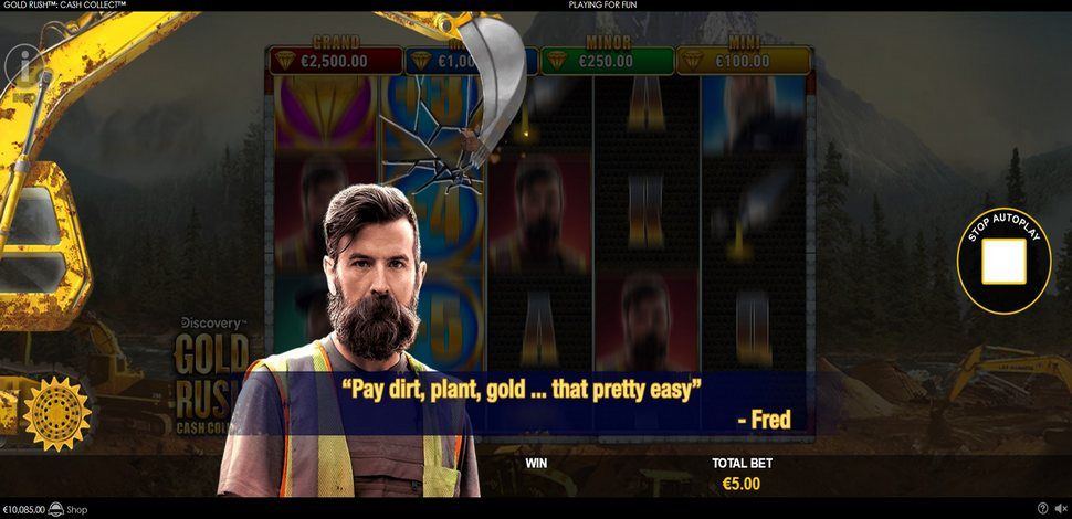Gold Rush Cash Collect Slot - Pay Dirt Feature