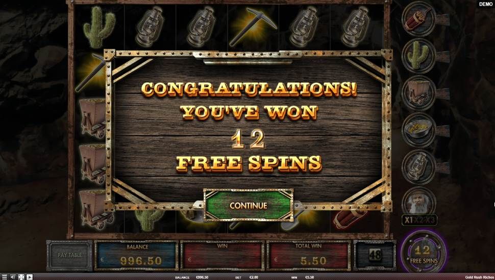 Gold Rush Riches slot - feature