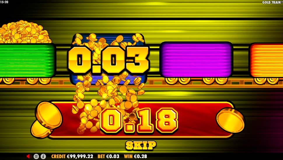 Gold train slot Progressive Bonus Feature