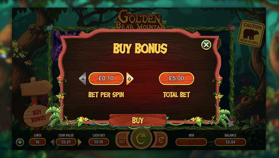 Golden Bear Mountain slot bonus buy