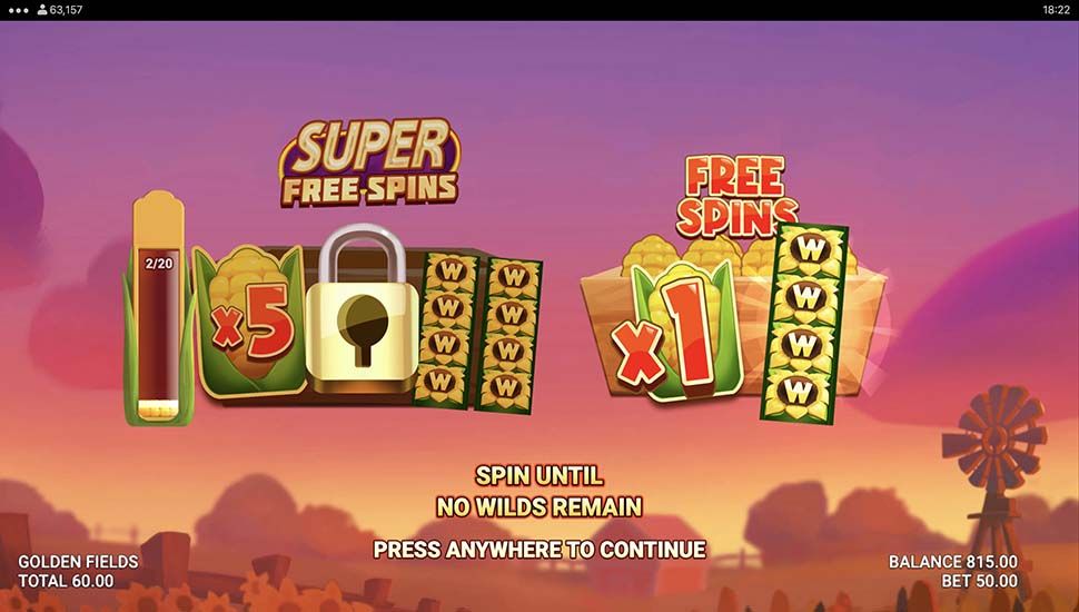 Golden Fields slot free spins
