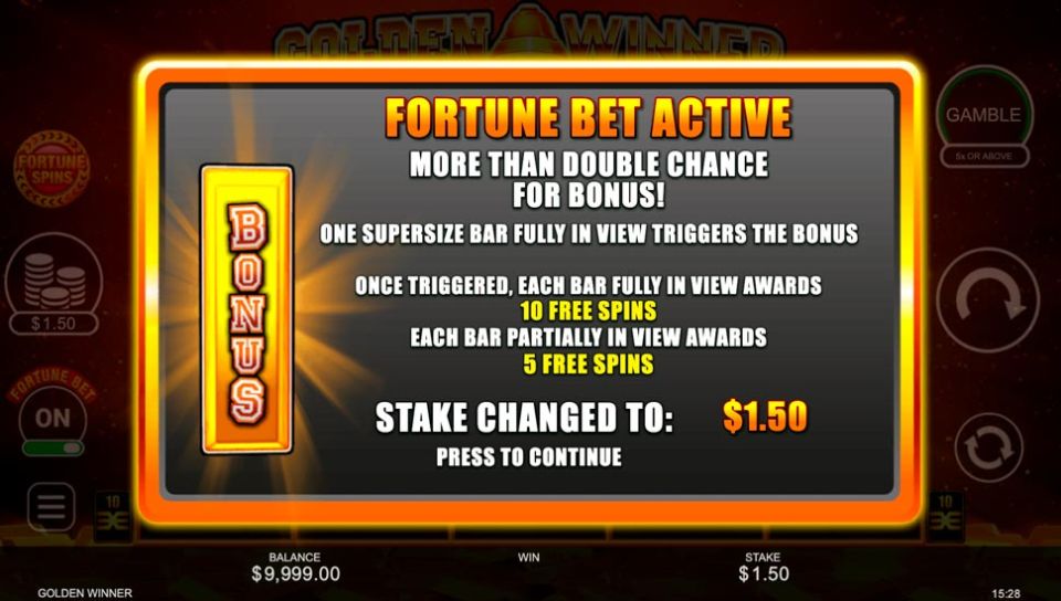 Golden Winner slot Fortune Bet