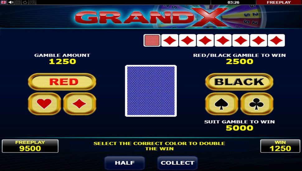 Grand X Slot - Gamble Feature