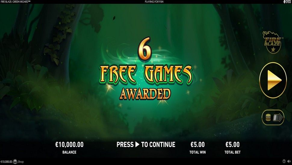 Green Wizard Fire Blaze Slot - Free Games