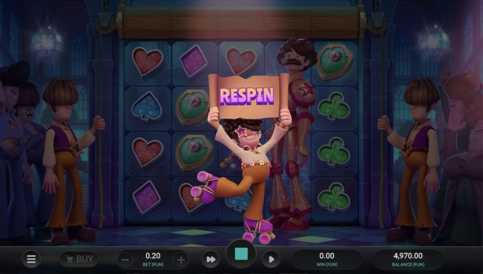 Groovy Knights Dream Drop slot Disco Knight Feature (Respins)