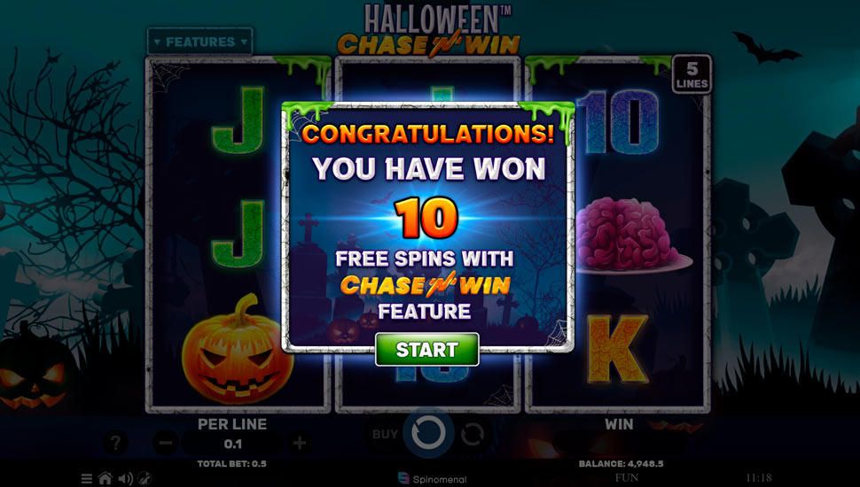 Halloween Chase'N’Win slot Free Spins