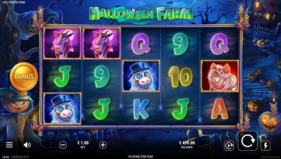 Halloween Farm slot gameplay