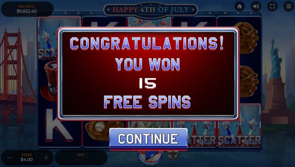 Happy 4th of July slot Free Spins