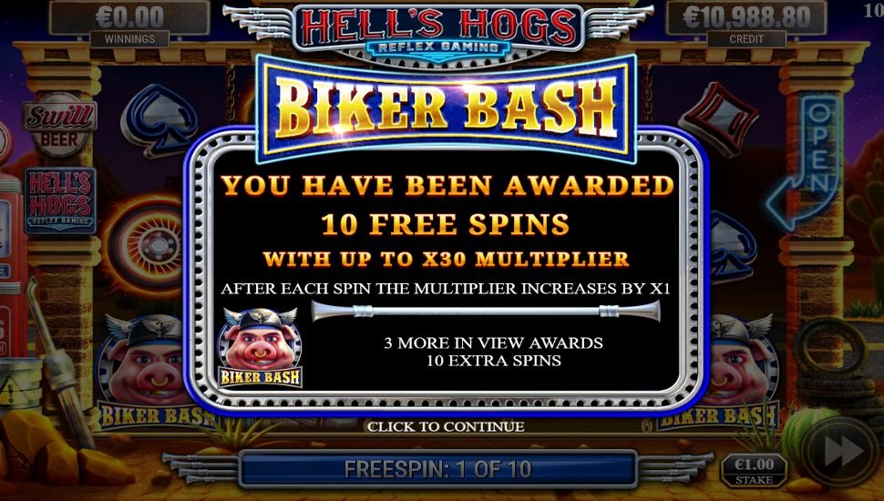 Hell's Hogs slot - Free spins