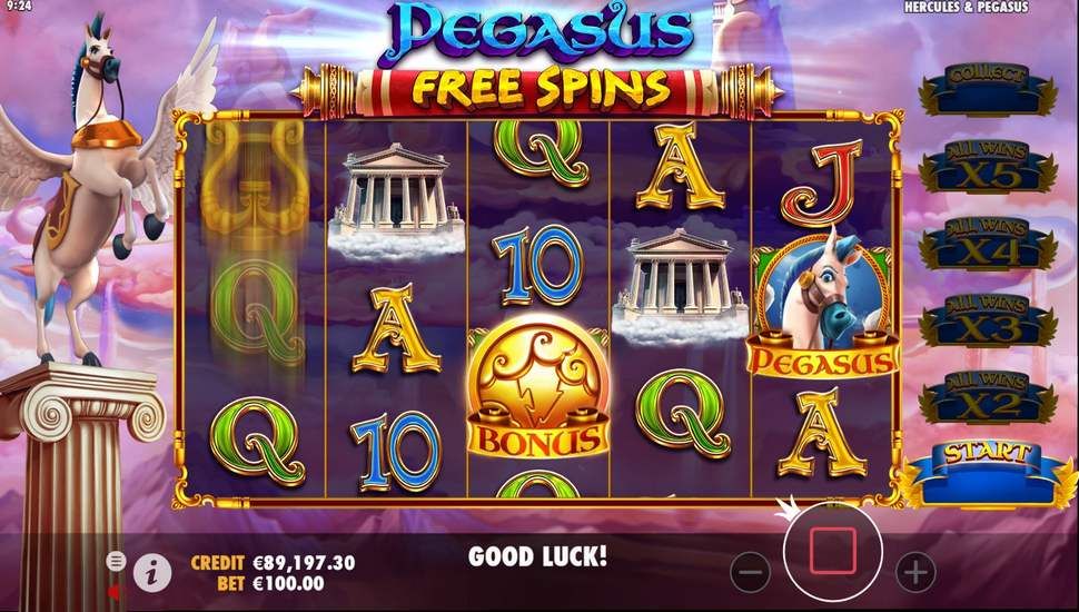 Hercules and Pegasus Slot - Pegasus Free Spins