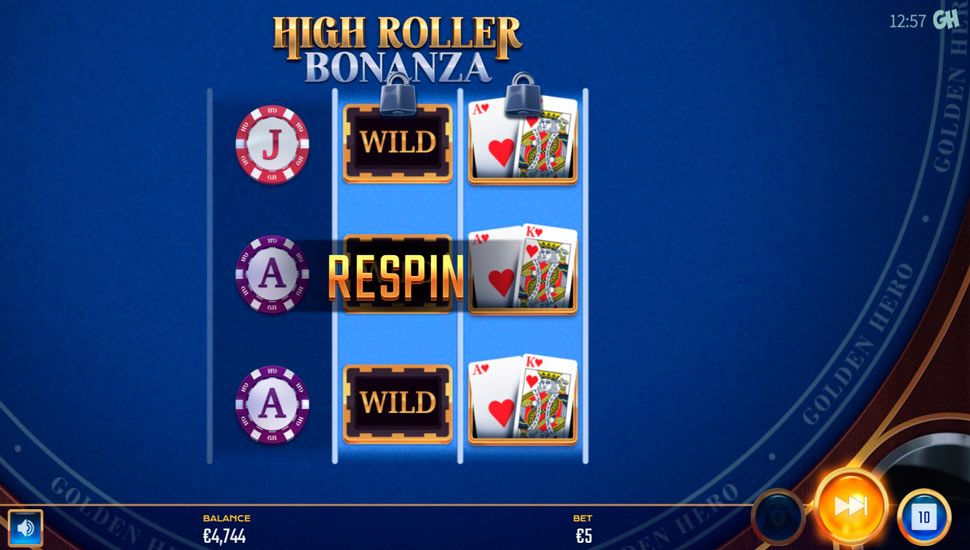 High roller bonanza slot - Stacked Reels Respin Feature