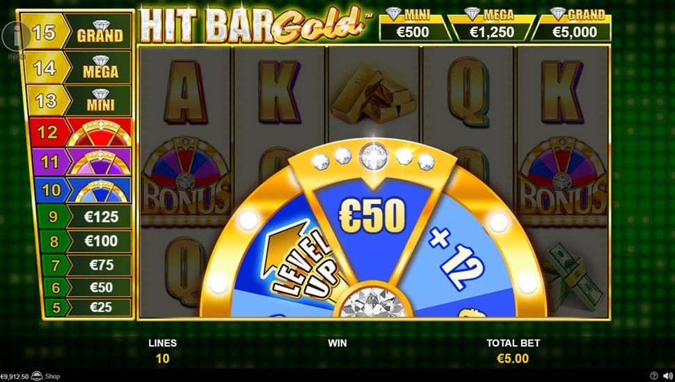 Hit Bar Gold slot Wheels of Luck