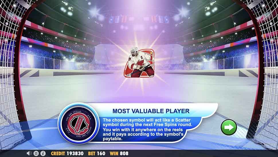Hockey League slot Most Valuable Player Round free spins