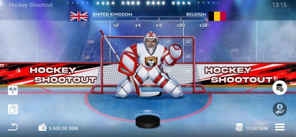 Hockey Shootout instant game mobile