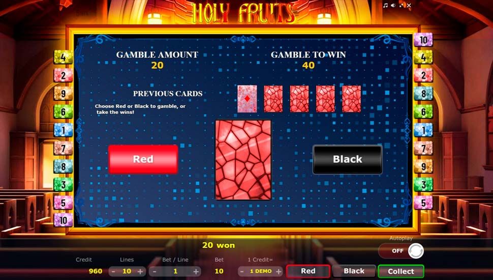 Holy fruits slot Gambling Function