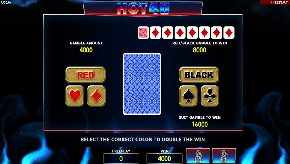 Hot 40 Slot - Gamble Feature