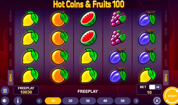 Hot Coins & Fruits 100