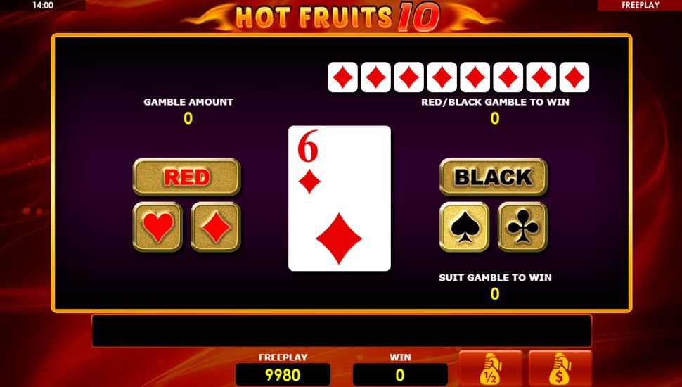 Hot fruits 10 slot Gamble Feature