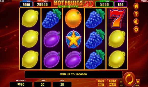 Hot Fruits 20 Cash Spins