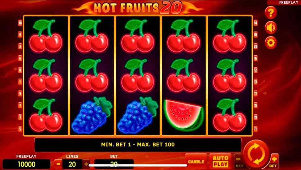 Hot fruits 20 slot mobile