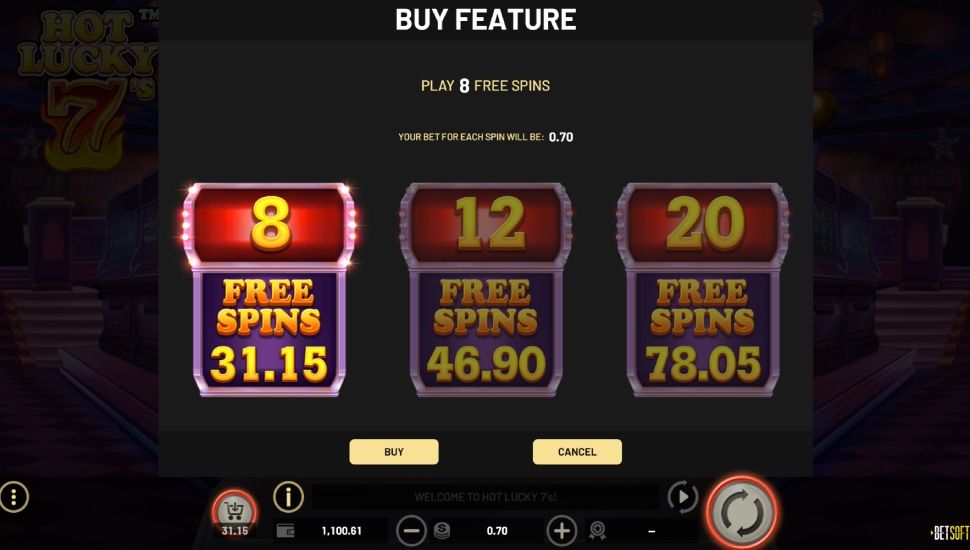 Hot Lucky 7's slot - feature
